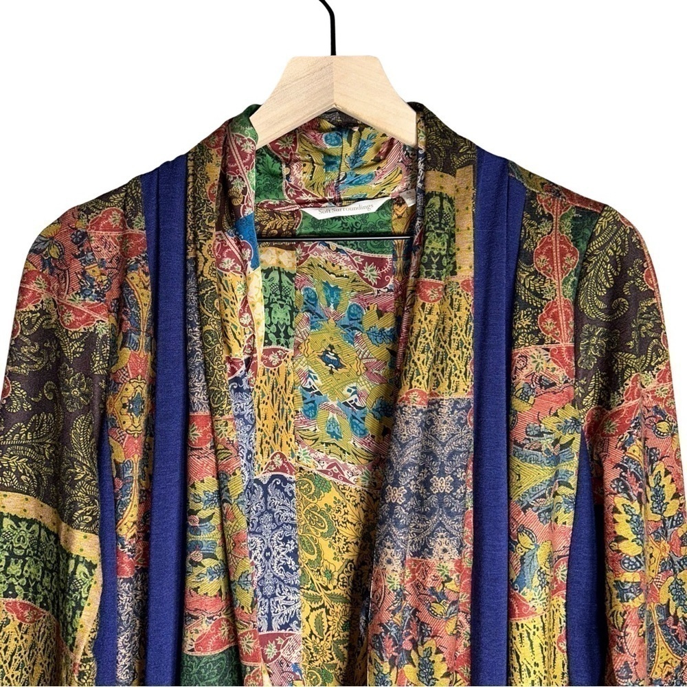 🌟 Soft Surroundings Open Front Izmir Mixed Print Boho Cardigan Jacket - Size XS🌟 - Picture 5 of 8